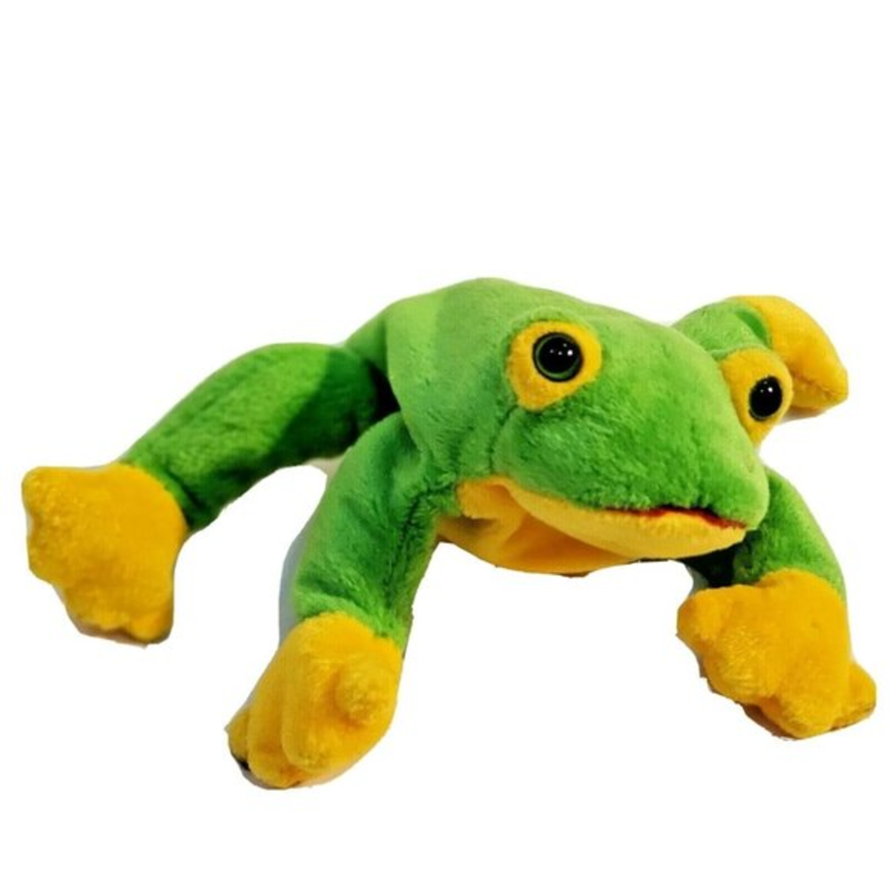 Ty Beanie Buddies Smoochy‎ Green Yellow Frog Plush Toy Stuffed Animal Retired